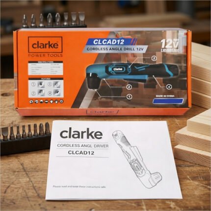 Clarke Cordless Angle Drill Blue & Black 12V CLCAD12