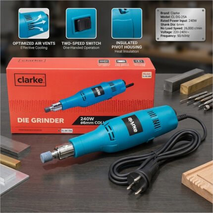 Clarke Die Grinder Blue Capacity Collect 25mm CLDG25A 240W