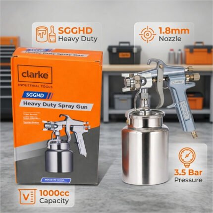 Clarke Spray Gun with Pump SGCHD 1.8mm Nozzle Paint Capacity 1000cc