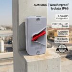 Admore Water Proof Isolator Surface Mounted 250V IP66 3Pole