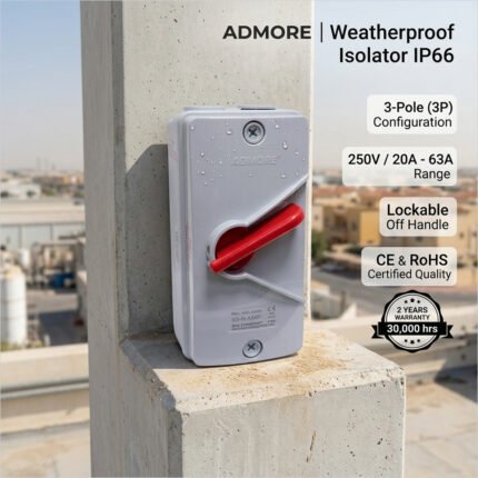 Admore Water Proof Isolator Surface Mounted 250V IP66 3Pole