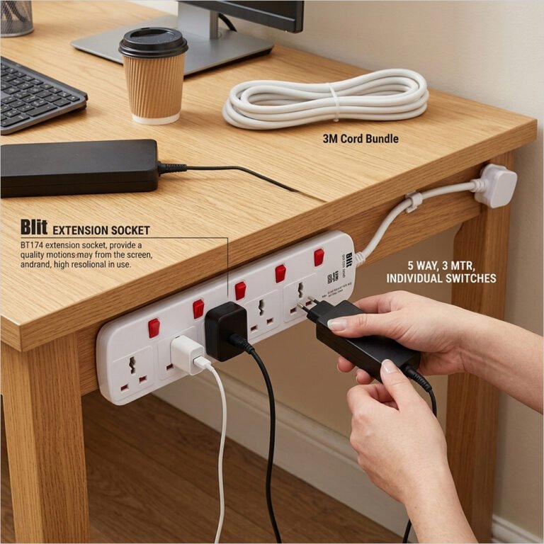 Blit Extension Socket 5way 3mtr