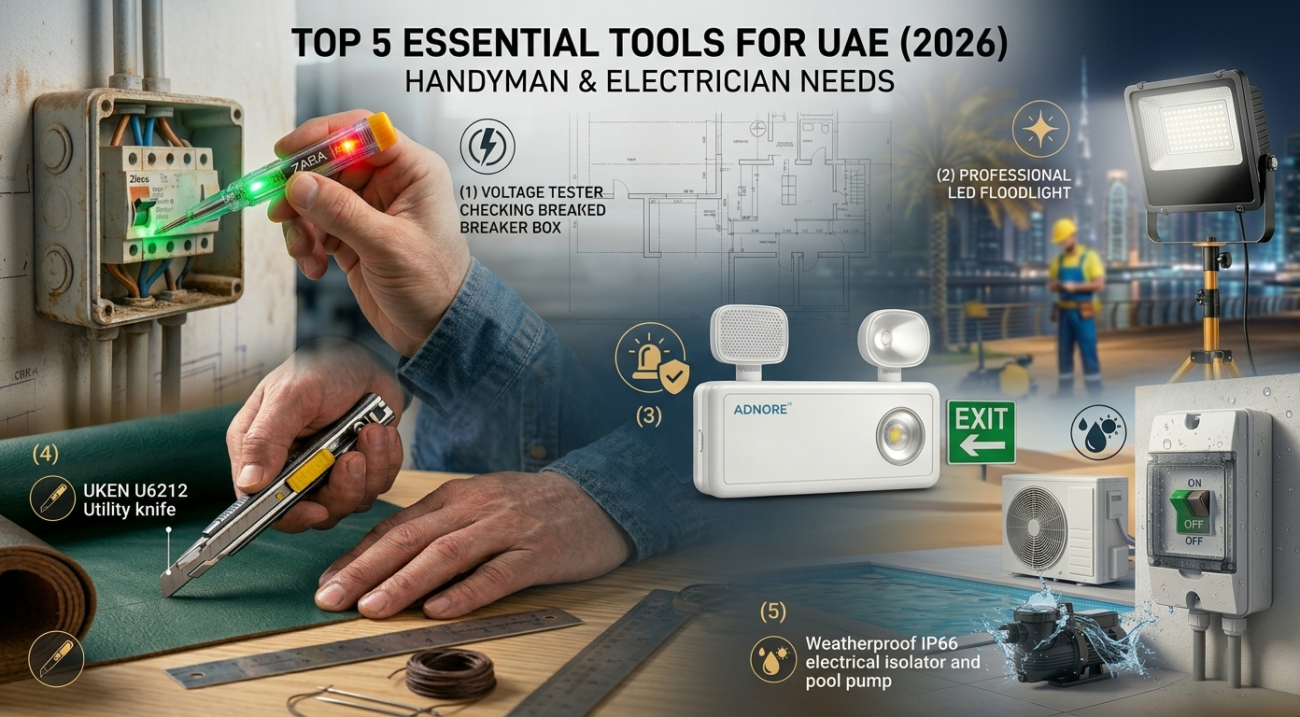 Top 5 Essential Tools Every UAE Handyman and Electrician Needs in 2026